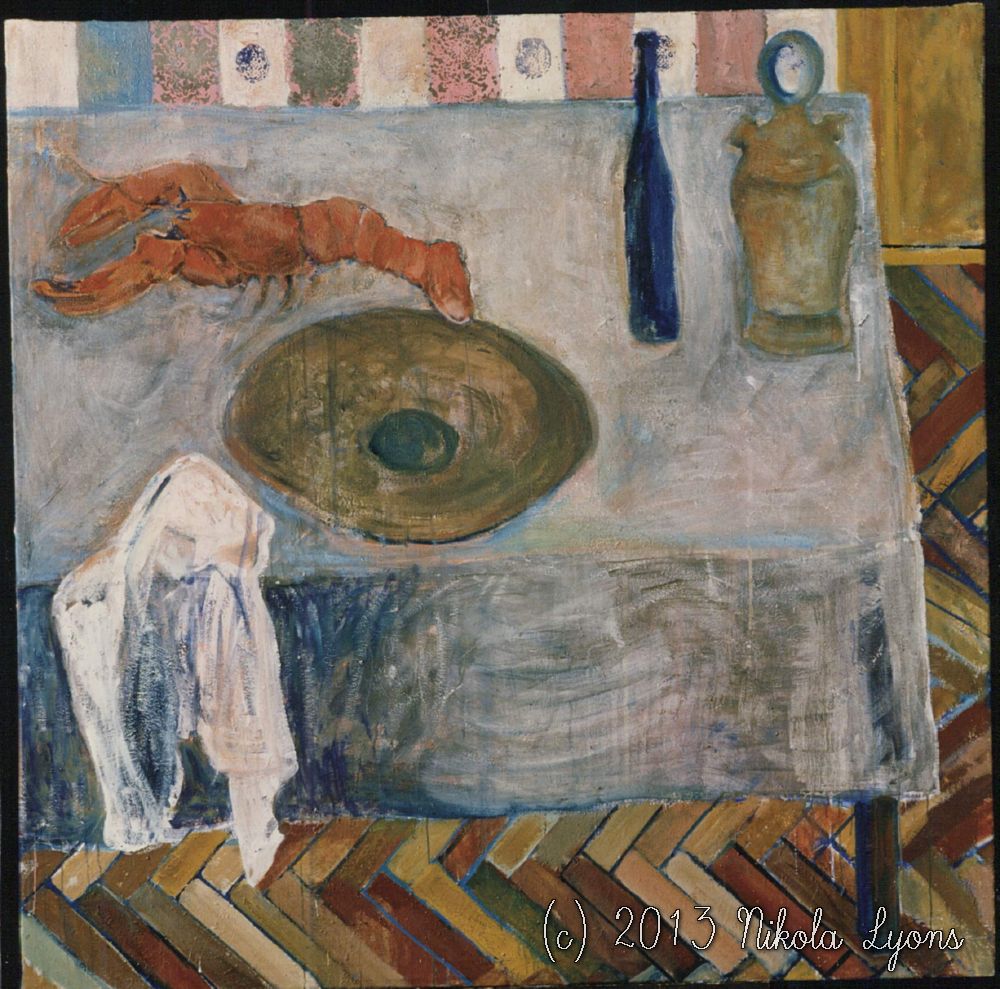 Nikola Lyons: Still Life With Lobster And Parquet